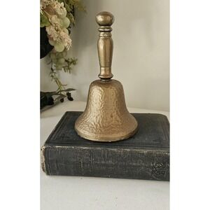 Antique Large Metal School Bell Hand Ringer